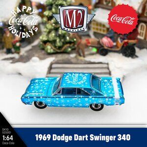 🎄 M2 Machines Coca-Cola 1969 Dodge Dart Swinger 340 – Holiday Edition 1:64